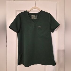 Figs British Racing Green Scrub Top-xs